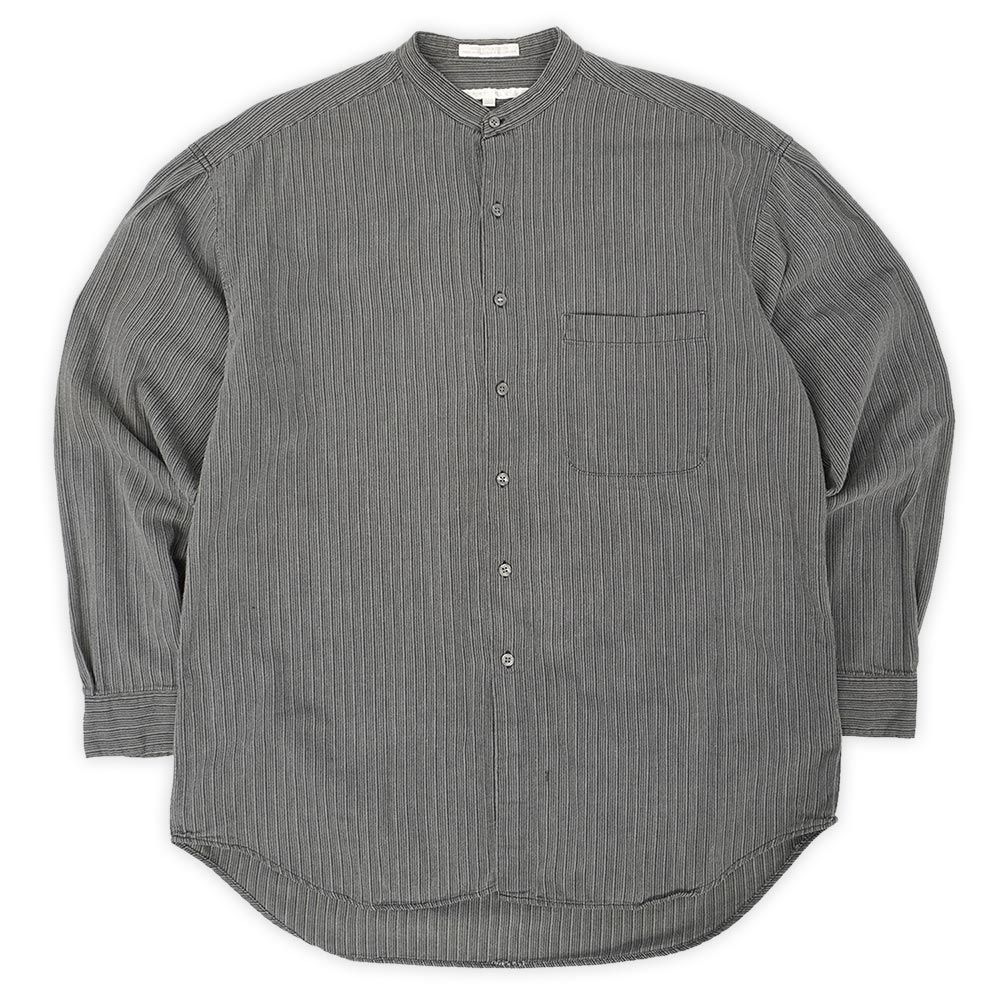 90s PERRY ELLIS ペリーエリス ノーカラー 長袖シャツ アイボリー ペリーエリス PERRY ELLIS 90s 90年代 バンドカラーシャツ USA