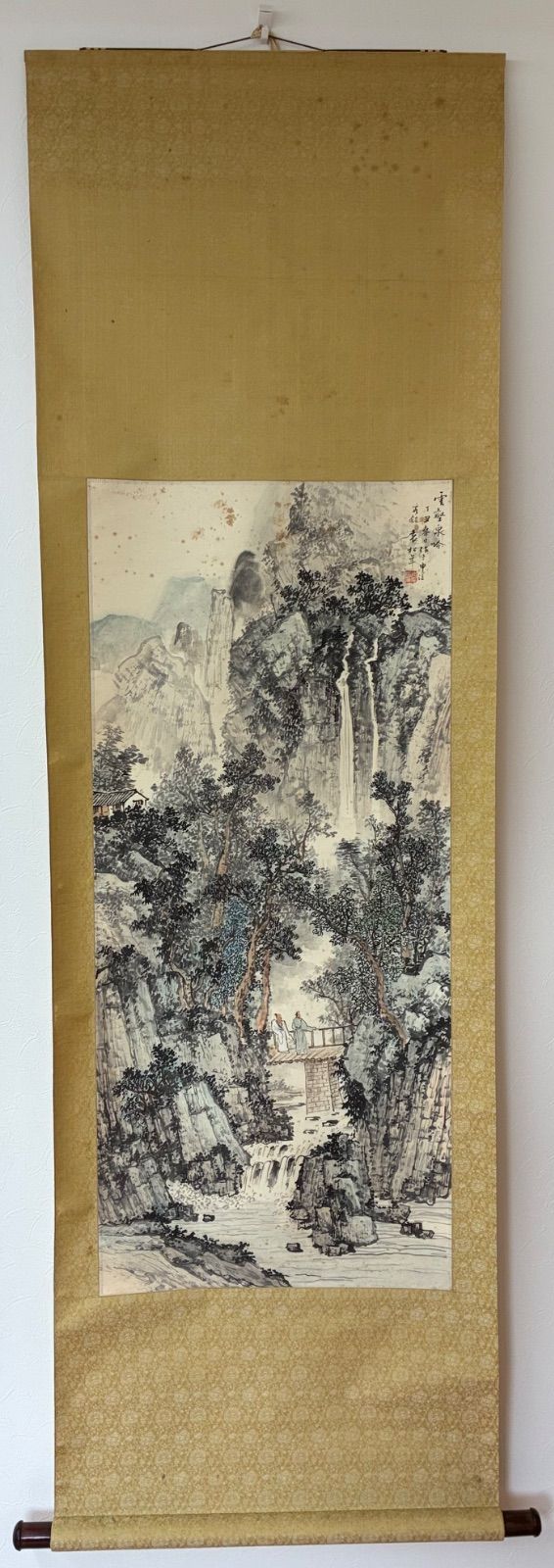 中国画 掛軸 山水図 袁松年 在銘 古美術