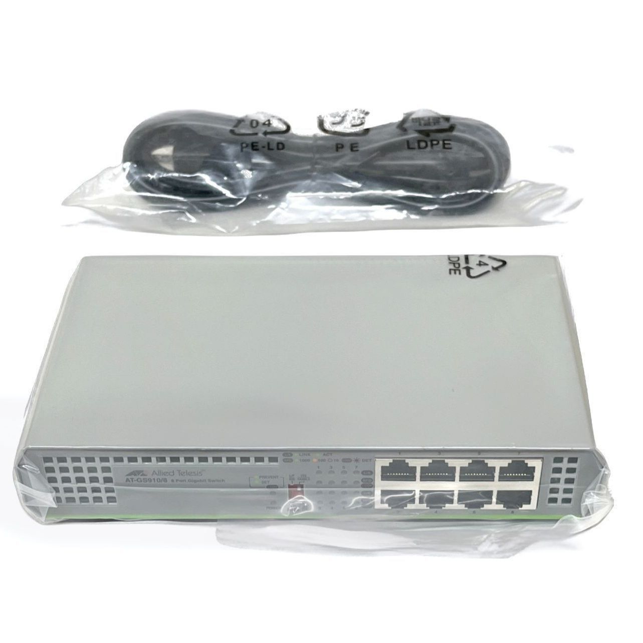 【開封済新品】アライドテレシス スイッチングハブ 8ポート 電源内蔵 AT-GS910/8 レイヤー2スイッチ 2329R 送料無料