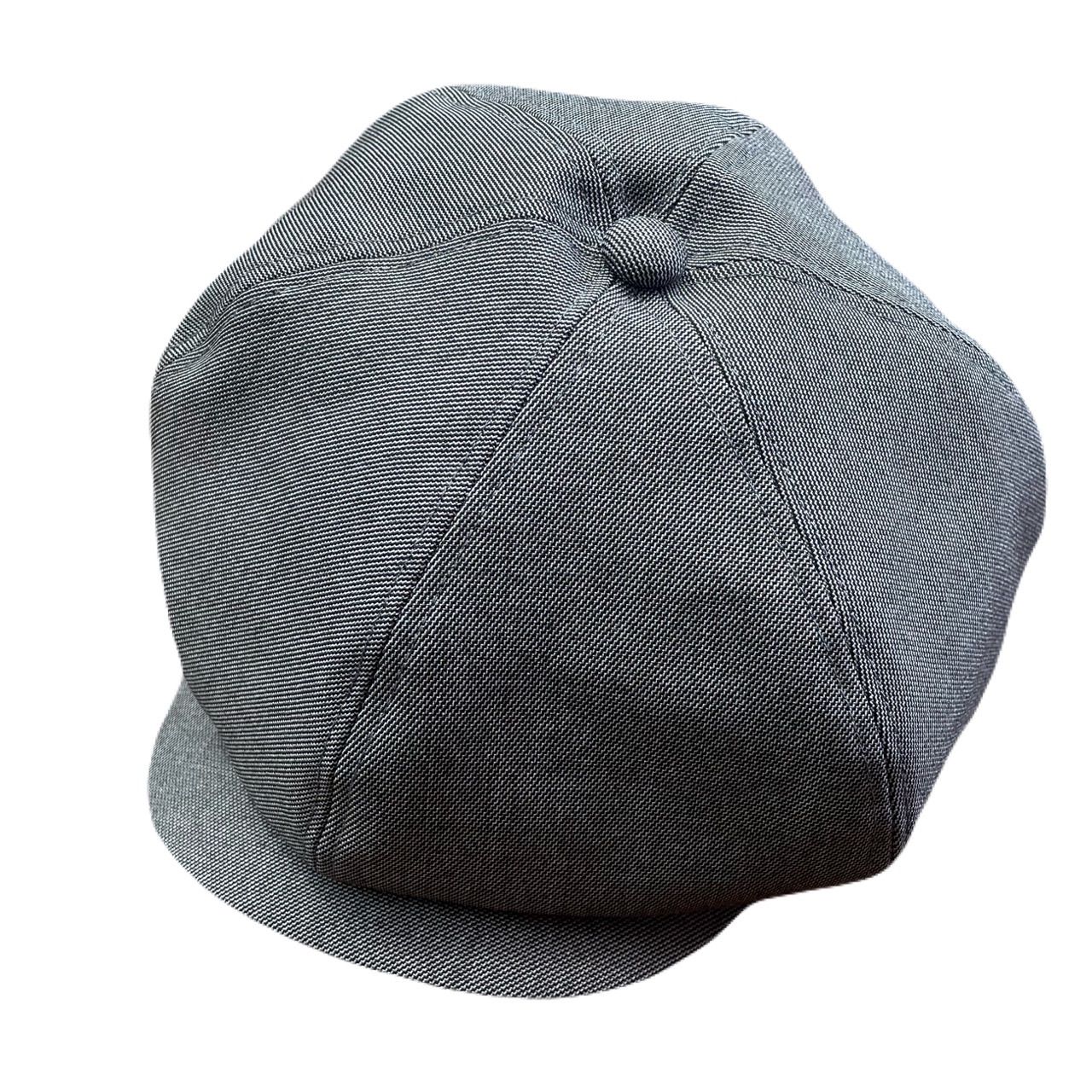 never trust シャンブレー・６方ベレー型キャスケット　GRAY　　モッズ　昭和　レトロ　ハンチング　キャップ