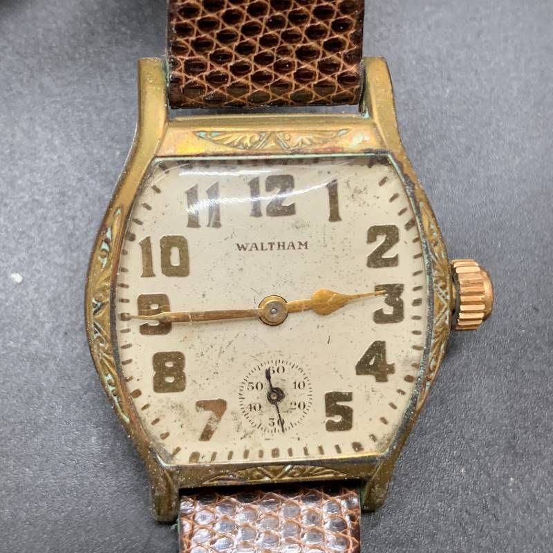 R400不動 ウォルサム WALTHAM 腕時計 手巻き スモセコ メンズ 不動