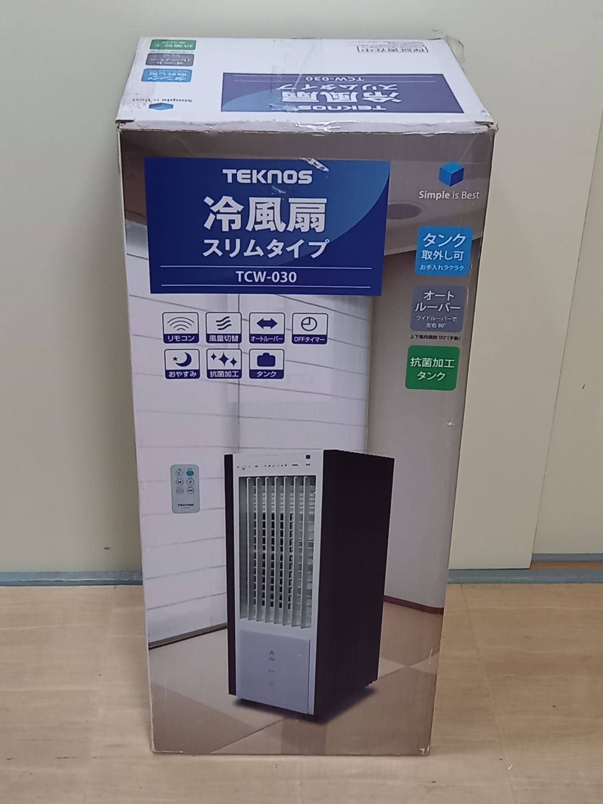 値下げ:優しい風です:未開封新品: 千住TECHNOS 冷風扇 TCW-030 千住 TCW-030 テクノイオン搭載リモコン冷風扇 TEKNOS ホワイト