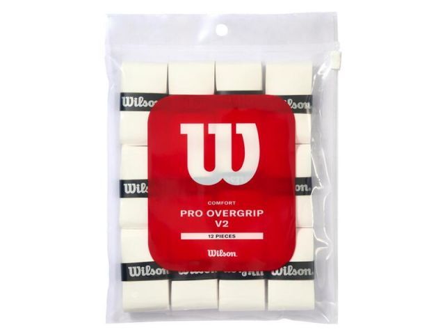 [ゆうパケット/ネコポスで全国送料無料!代金引換購入不可]Wilson PRO OVERGRIP V2.0 12PK White(ウイルソン プロオーバーグリップ V2.0 12本入 ホワイト)×3個セット [WR8450101001]