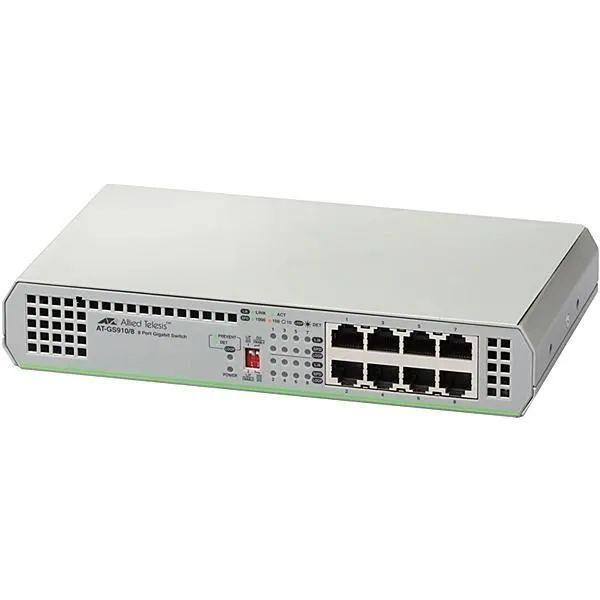 【開封済新品】アライドテレシス スイッチングハブ 8ポート 電源内蔵 AT-GS910/8 レイヤー2スイッチ 2329R 送料無料