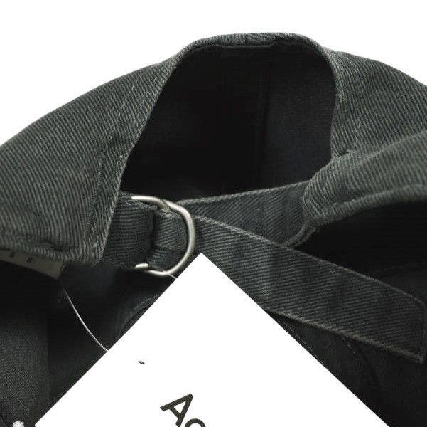Acne Studios×kappa ベースボールキャップ 黒 Acne Studios - Kappa Logo-Embroidered Distressed Cotton-Twill