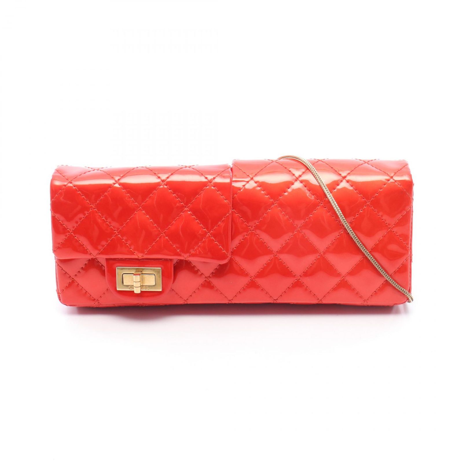 シャネル CHANEL ショルダーバッグ 2.55 マトラッセ クラッチ レッド 