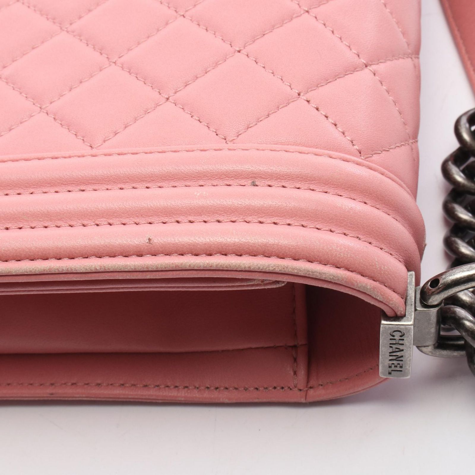 シャネル CHANEL ボーイシャネル ショルダーバッグ バッグ ラムスキン（羊革） レディース ピンク系 A67086 【中古】 シャネル CHANEL ショルダーバッグ ボーイシャネル A67086 ピンク