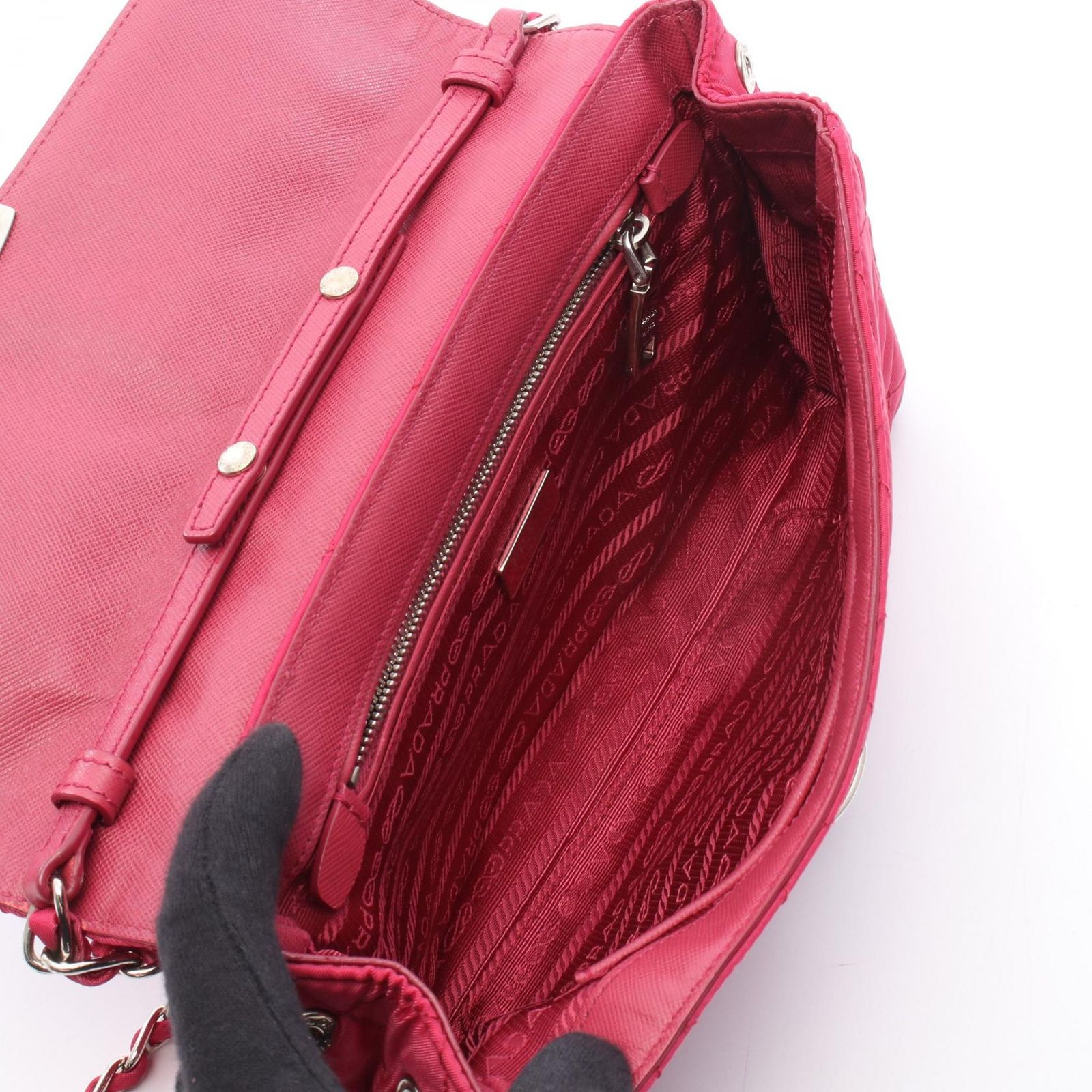 プラダ PRADA ショルダーバッグ TESSUTO IMPUNTU BP0584 マゼンダ 