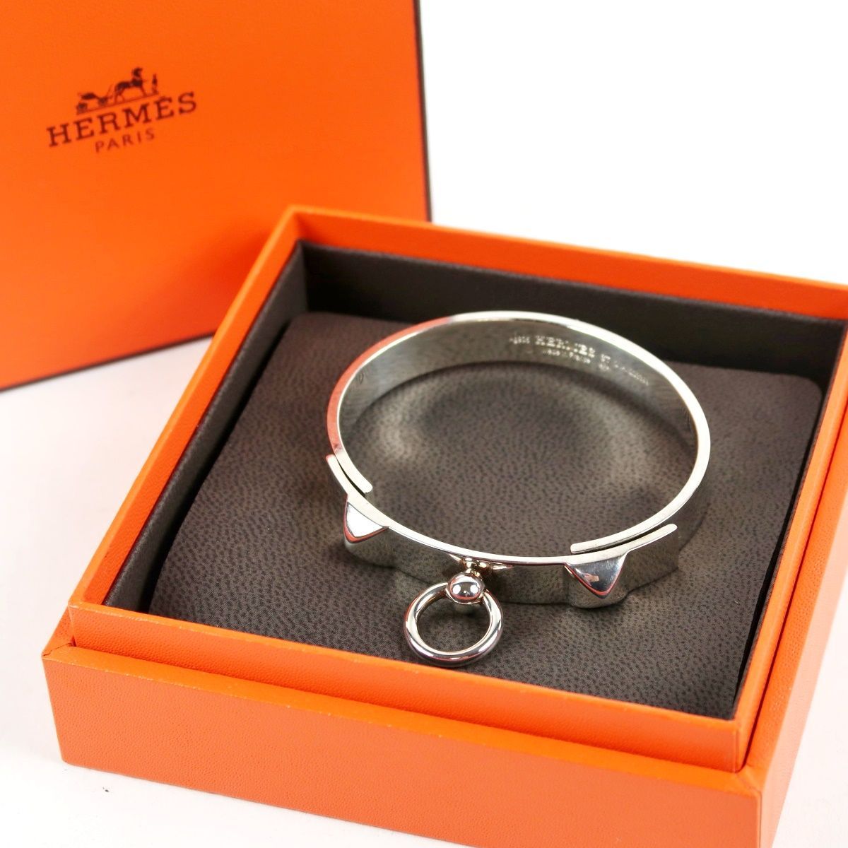 美品】HERMES エルメス シルバー コリエドシアン バングル