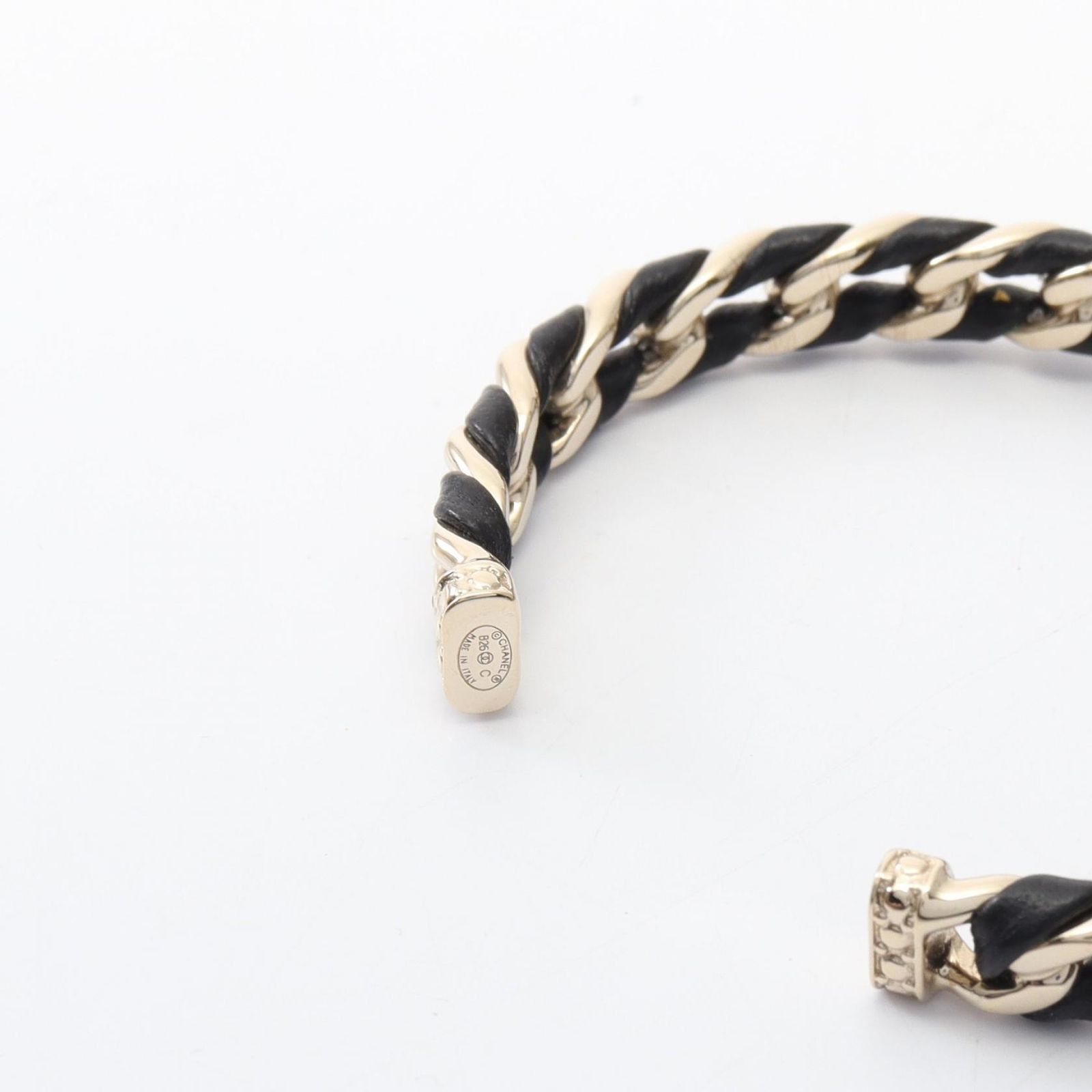 シャネル CHANEL バングル ココマーク GP（ゴールドメッキ） レザー 