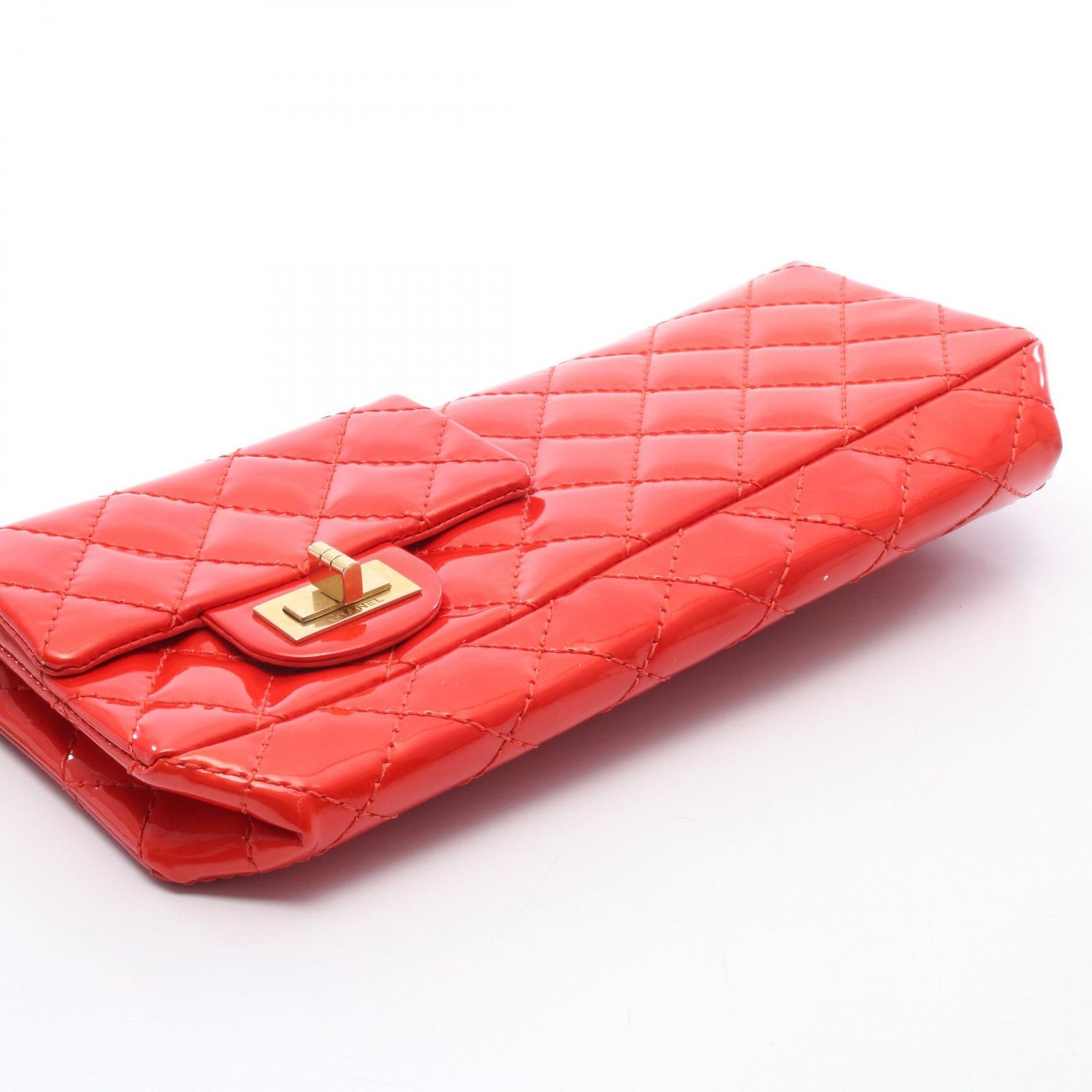 シャネル CHANEL ショルダーバッグ 2.55 マトラッセ クラッチ レッド 
