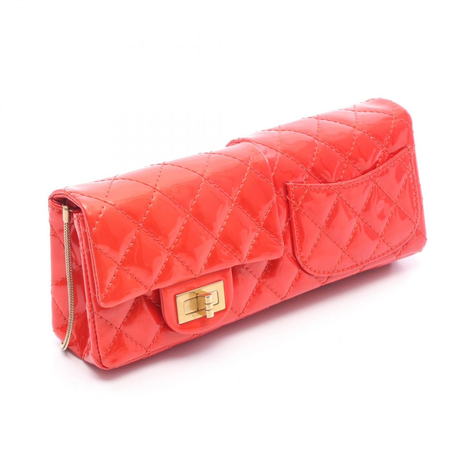 シャネル CHANEL ショルダーバッグ 2.55 マトラッセ クラッチ レッド