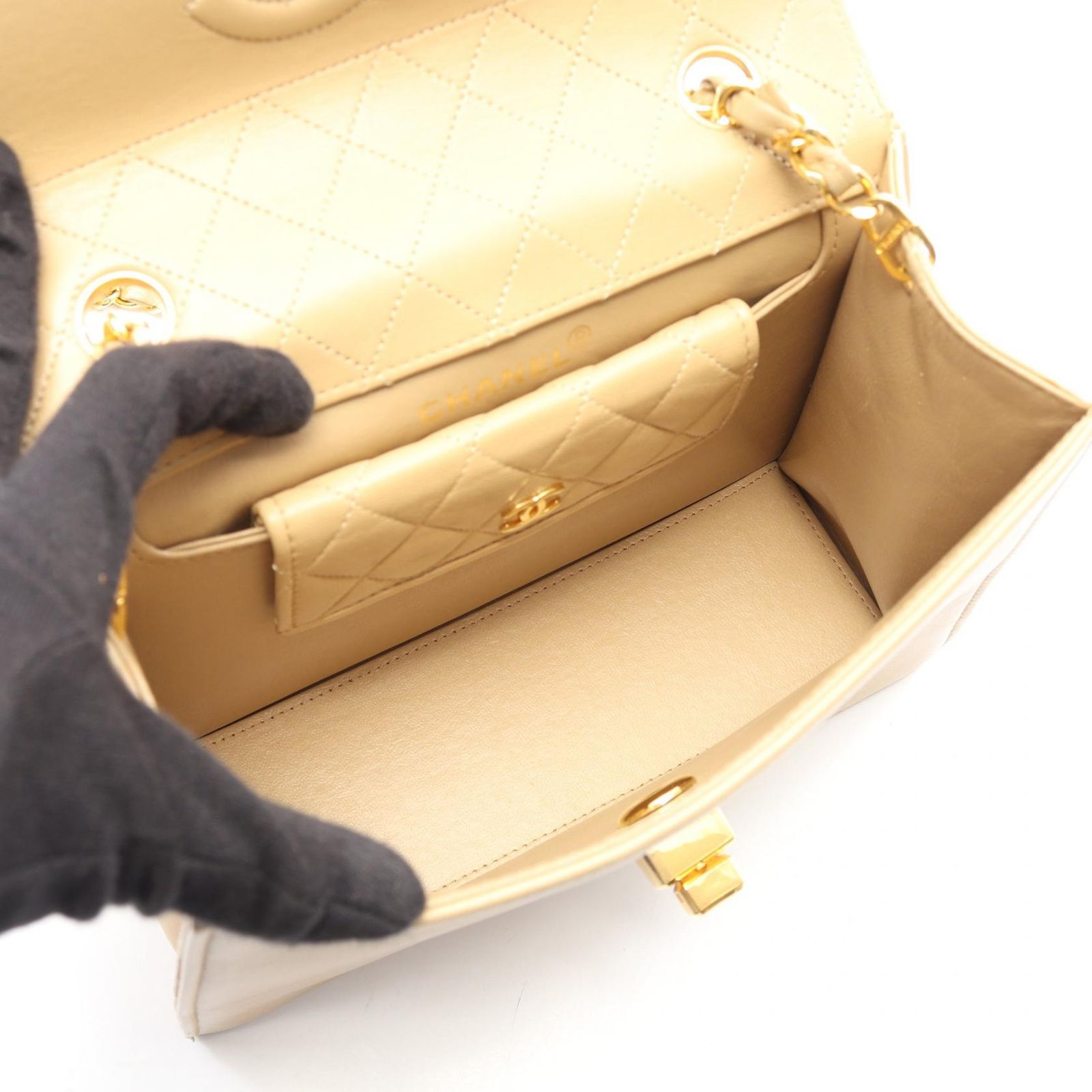 シャネル CHANEL ショルダーバッグ マトラッセ ヴィンテージ ベージュ