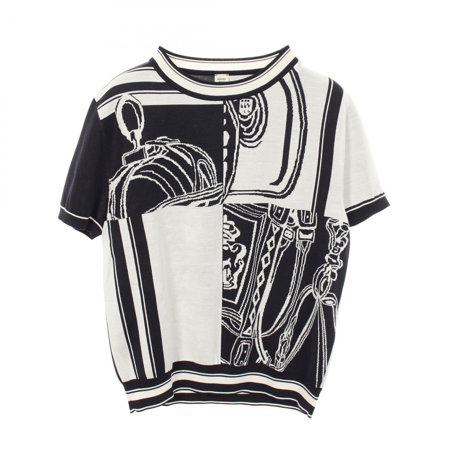 エルメス HERMES ニット EN DESORDRE FINESSE ベージュ シルク ニット