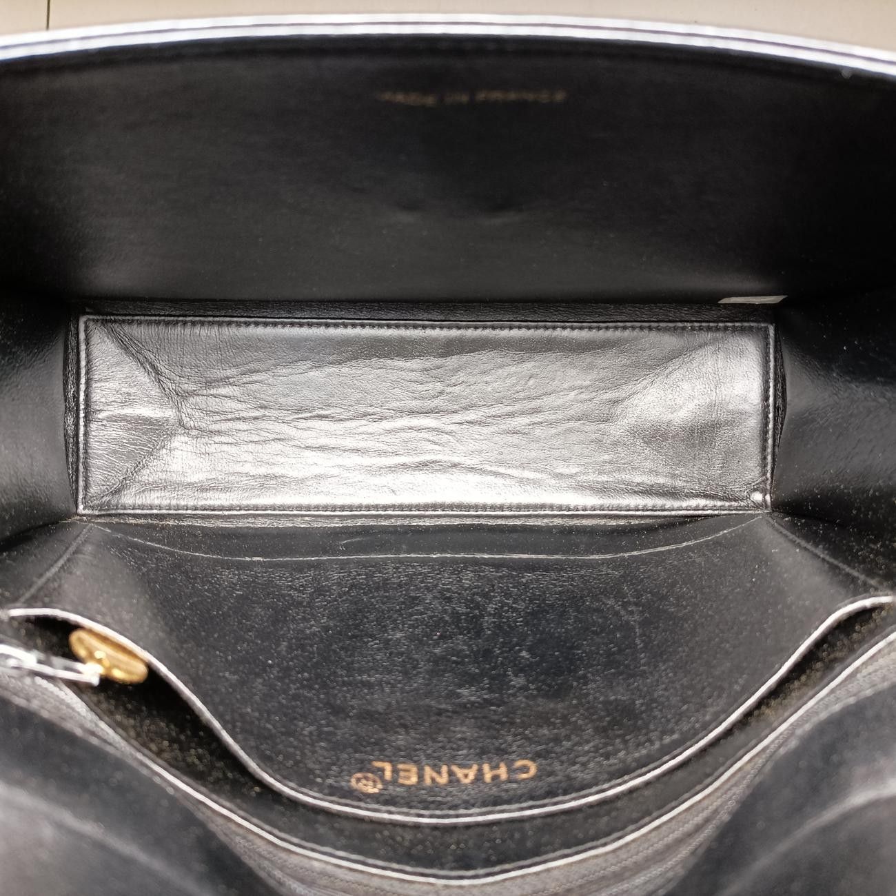 シャネルChanelCC スネークチェーン フラップ ブラック エナメル
