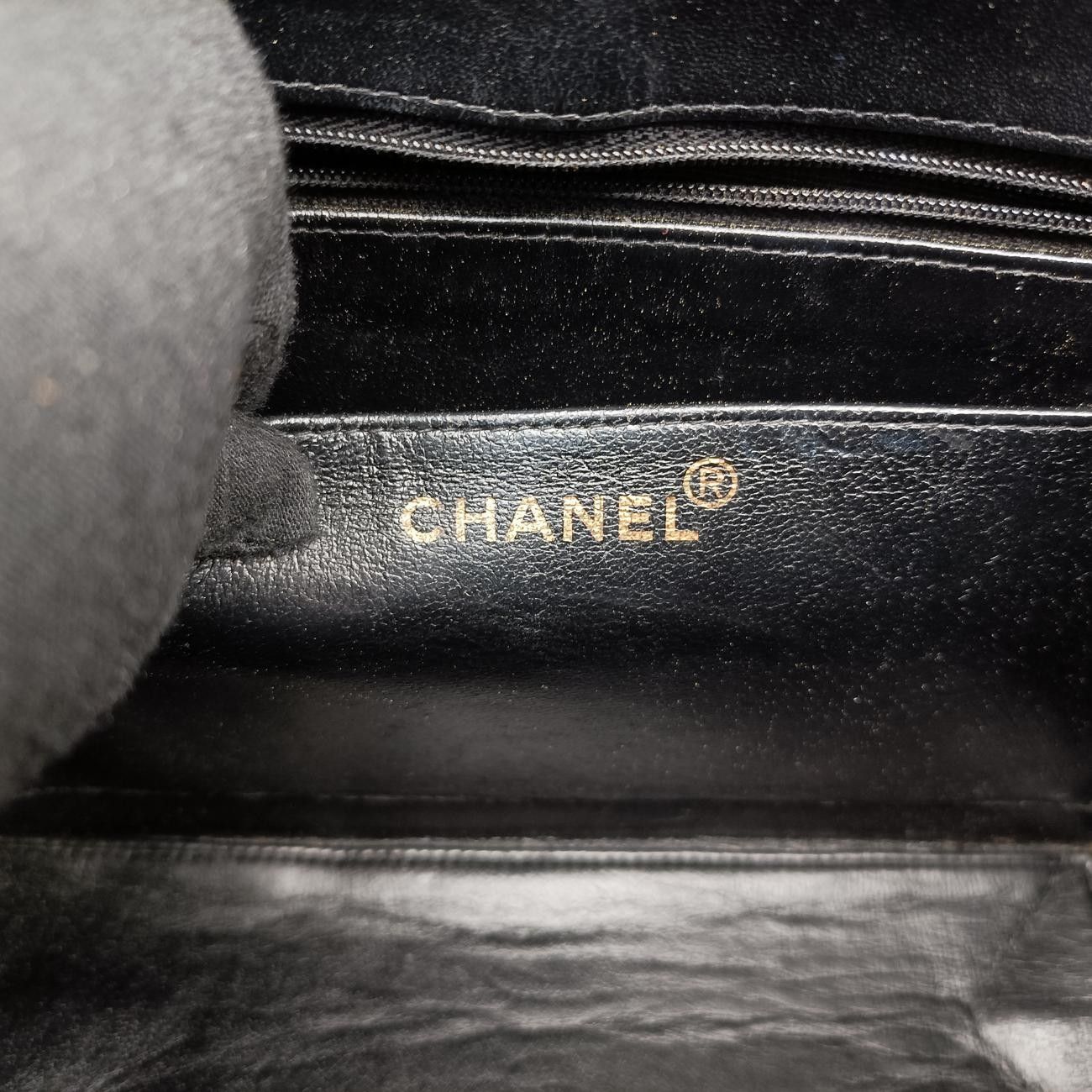 シャネルChanelCC スネークチェーン フラップ ブラック エナメル