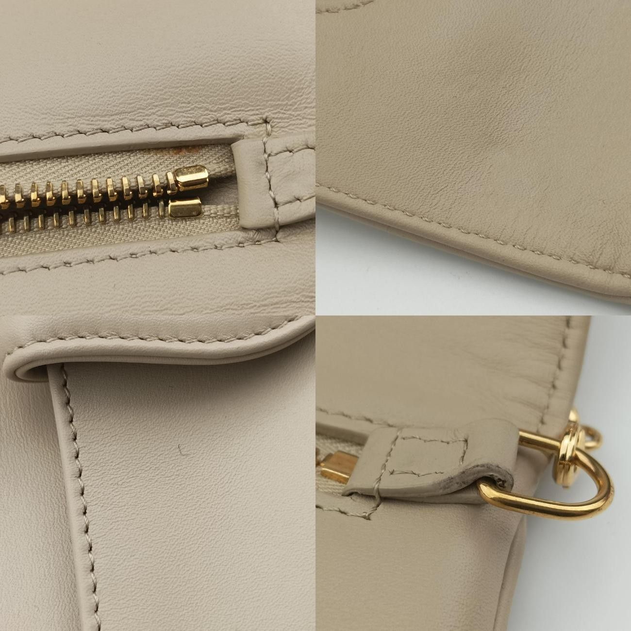 クリスチャンディオールChristian Diorディオールダブルディオールダブル ベージュ レザー 10-MA-0211 Christian Dior - クリスチャンディオールChristian Diorディオール