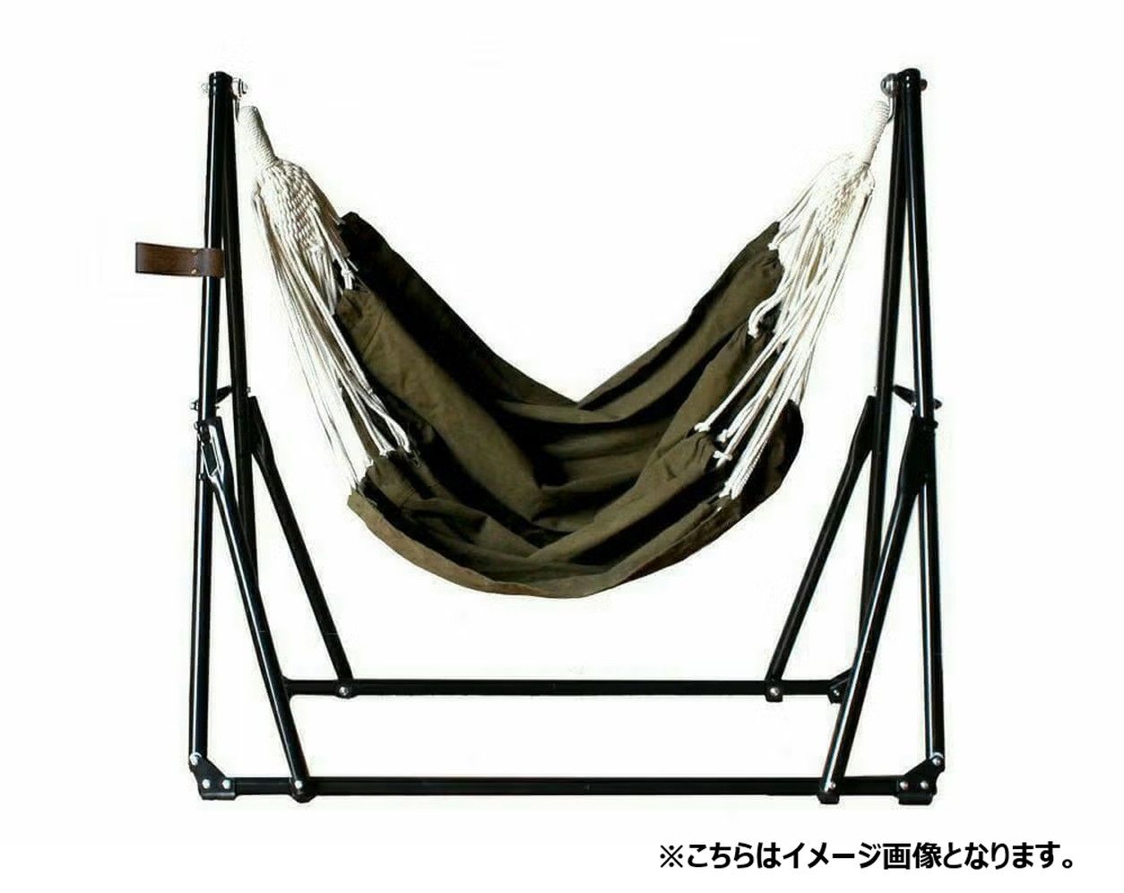 自立式3wayハンモック カーキ ハンモック ハンモックチェア ハンガーラックとして