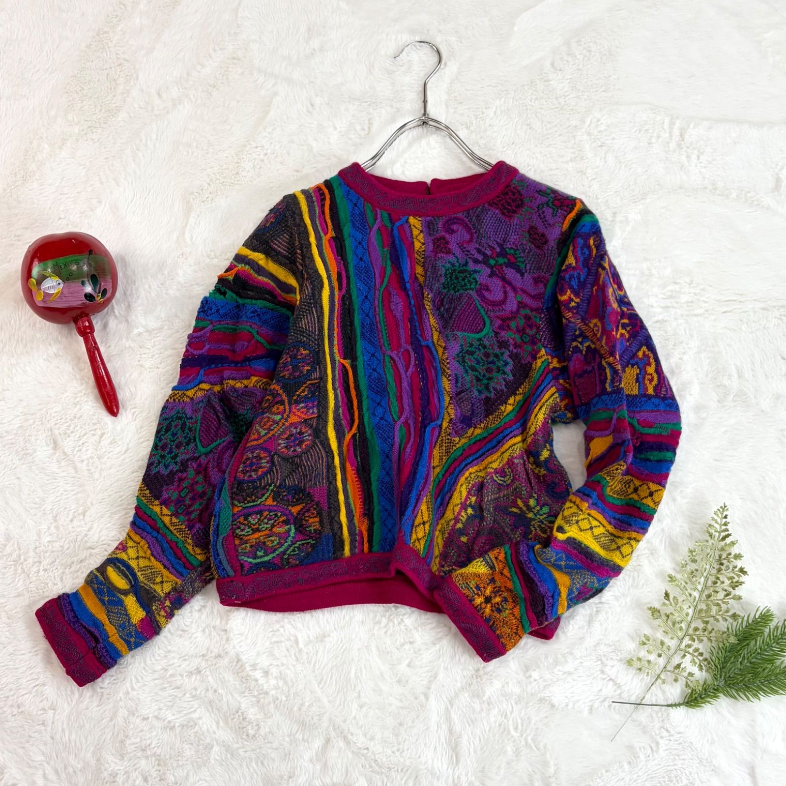 オーストラリア製 Vintage COOGI Crazy Pattern 3D Design Sweater