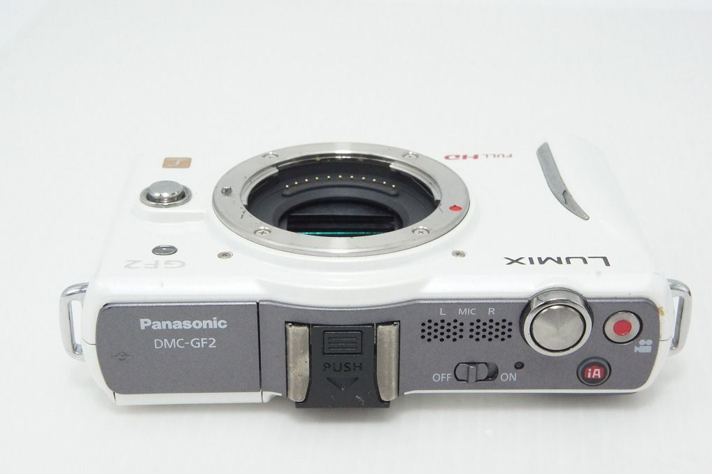 【中古】Panasonic パナソニック LUMIX DMC-GF2 ホワイト ミラーレス一眼カメラ シャッター回数僅少 LUMIX パナソニック ミラーレス Panasonic DMC GF2 ホワイト レンズ