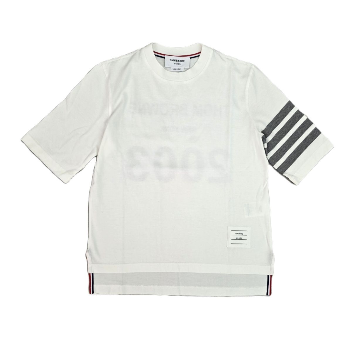 THOM BROWNE トムブラウン 2003 4バー ロゴプリント 20周年記念 半袖