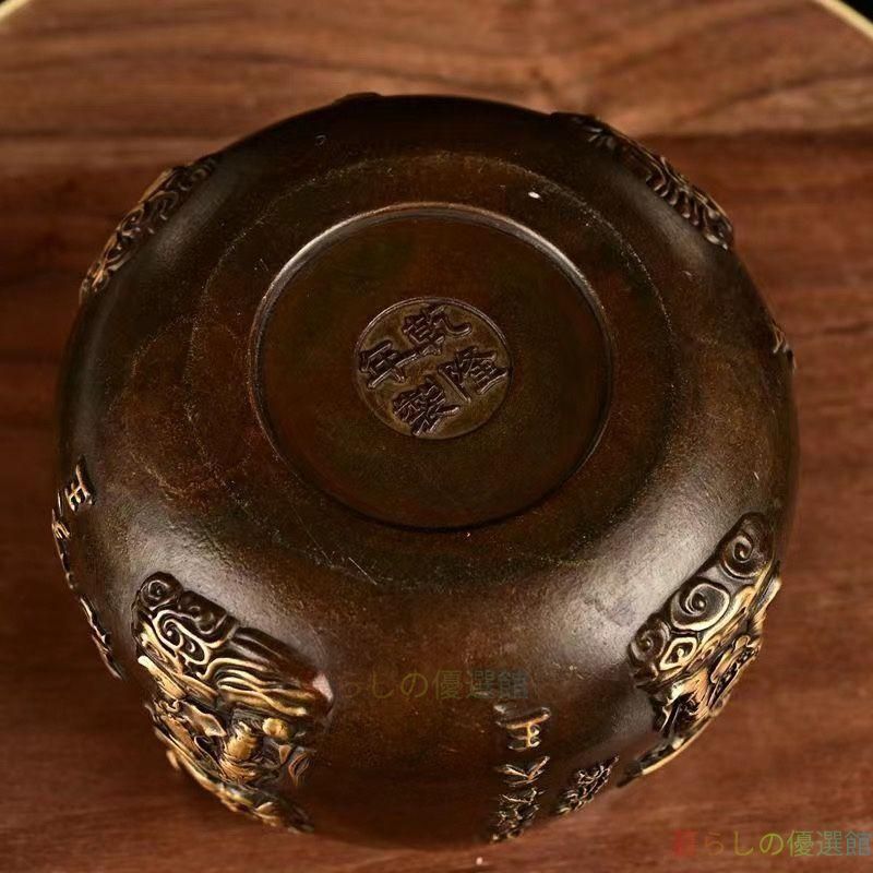 上品】四天王 銅壺 銅鉢 法器 仏教美術 置物 工芸品 インテリア zw427