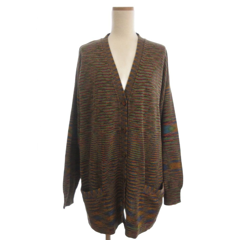 ミッソーニ MISSONI カーディガン ニット 長袖 Vネック ウール シルク