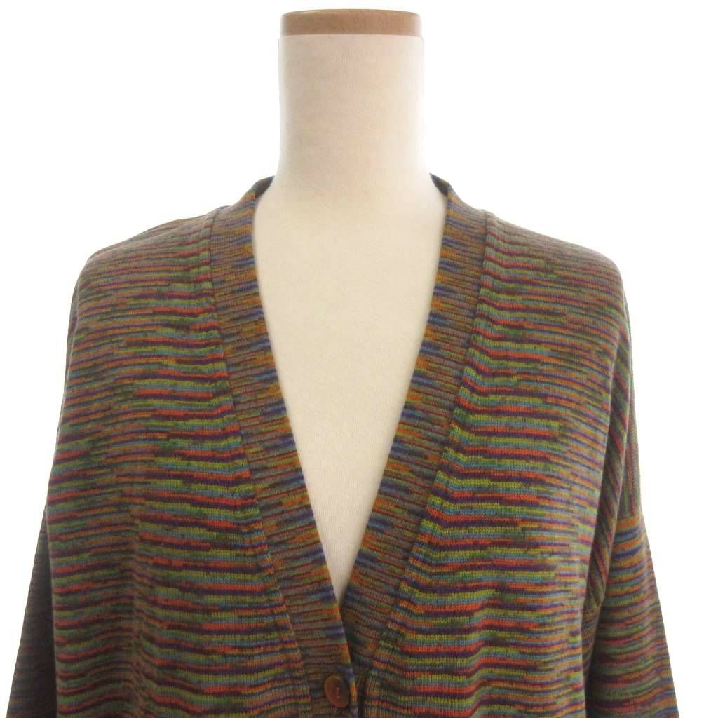 ミッソーニ MISSONI カーディガン ニット 長袖 Vネック ウール シルク