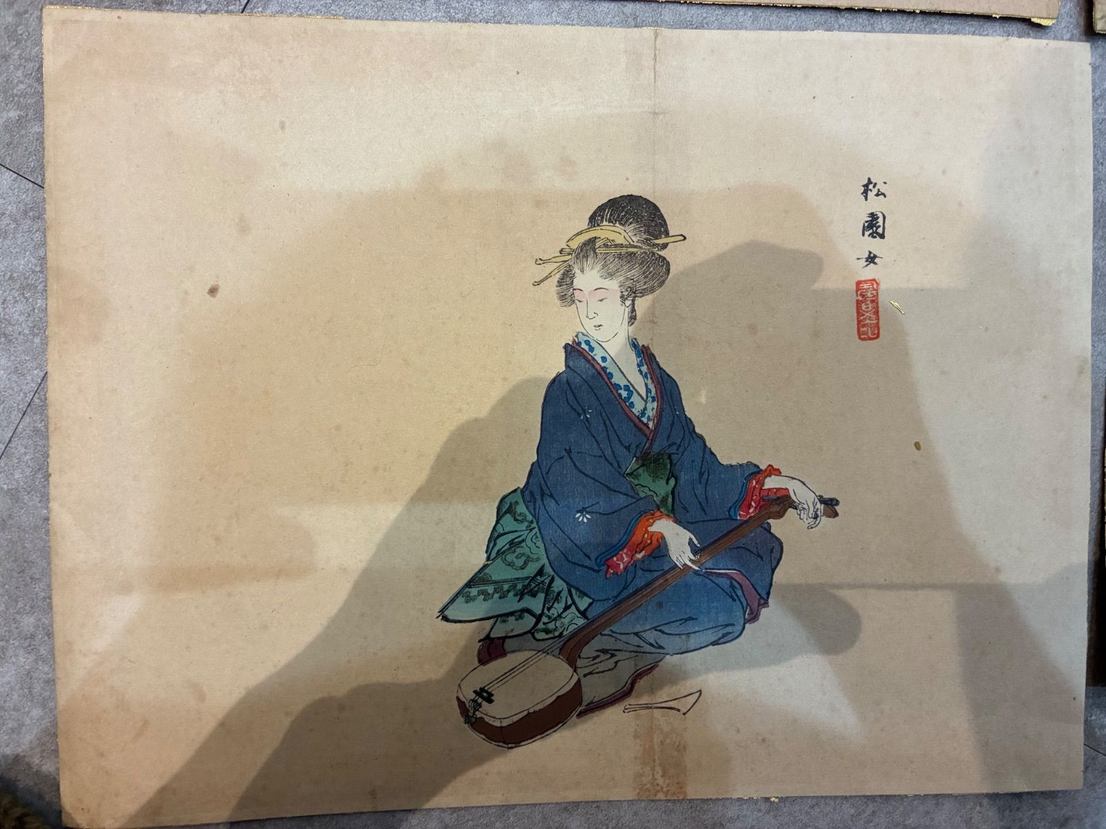 メルカリ祭値下げ　日本画　風景画　作者不明 作者不明)絵 絵画 風景画 サイン入り - メルカリ