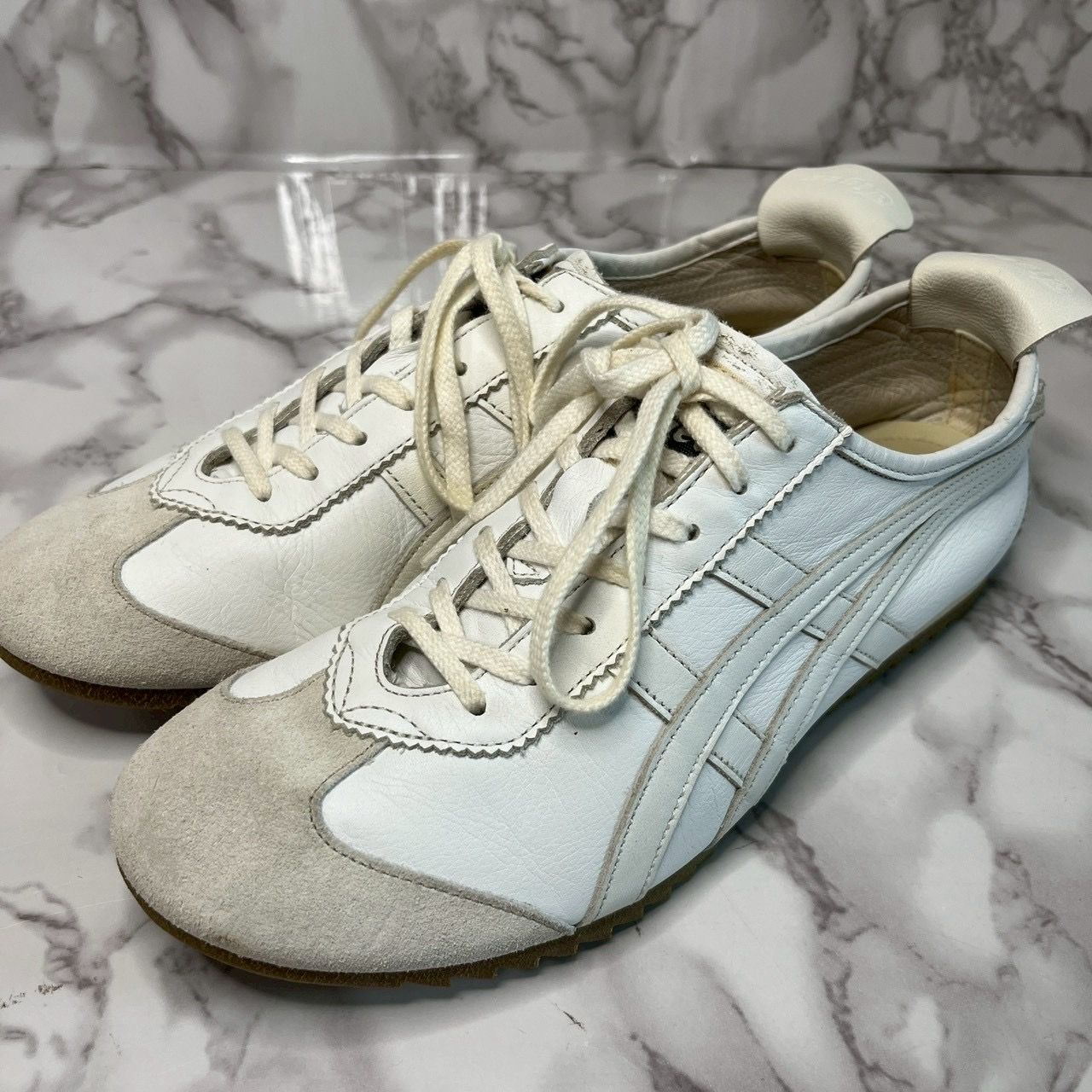 オニツカタイガー Onitsuka Tiger レザースニーカー ホワイト 23.5cm 