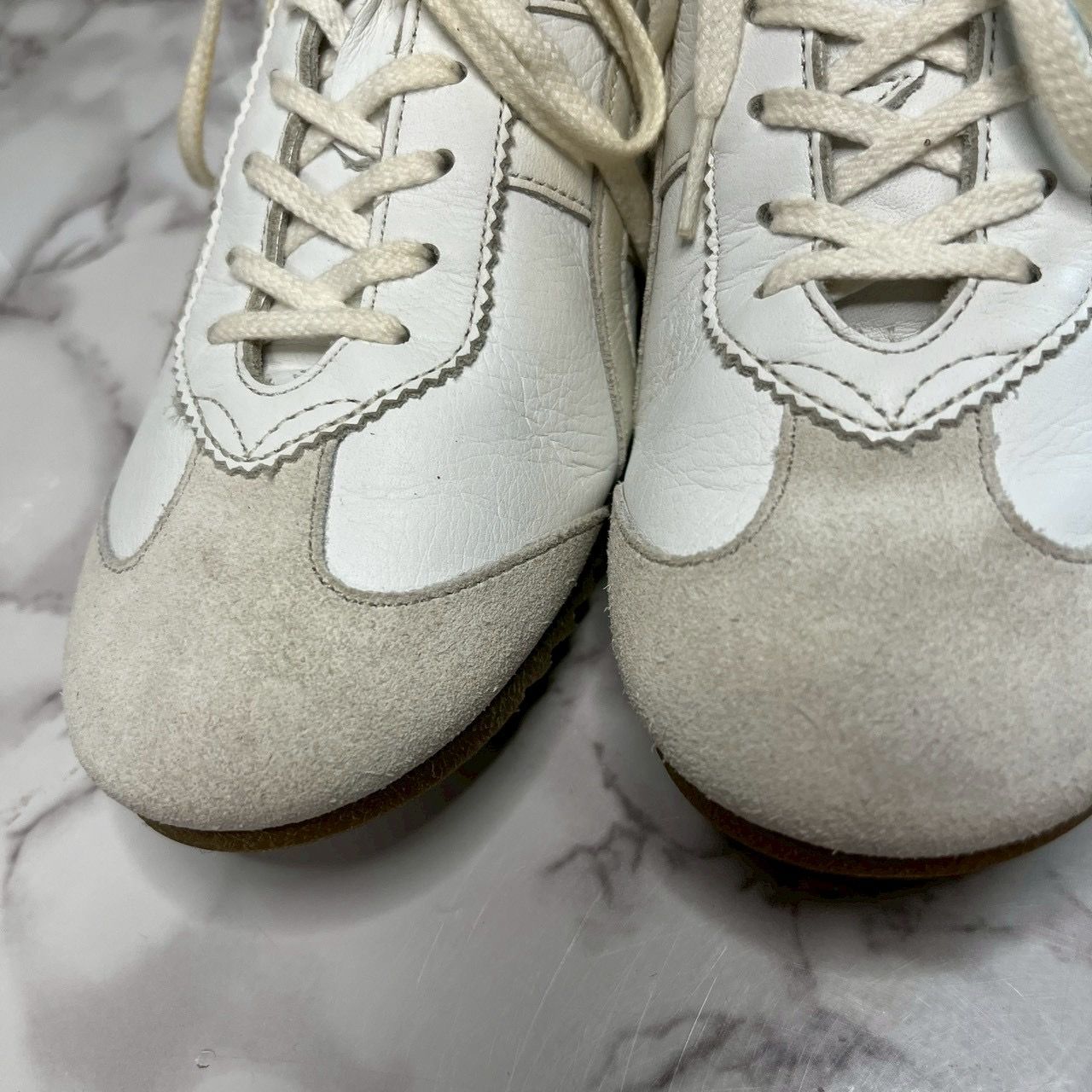 SALE‼️オニツカタイガー23.5 美品 レザースニーカー オニツカタイガー Onitsuka Tiger レザースニーカー ホワイト 23.5cm