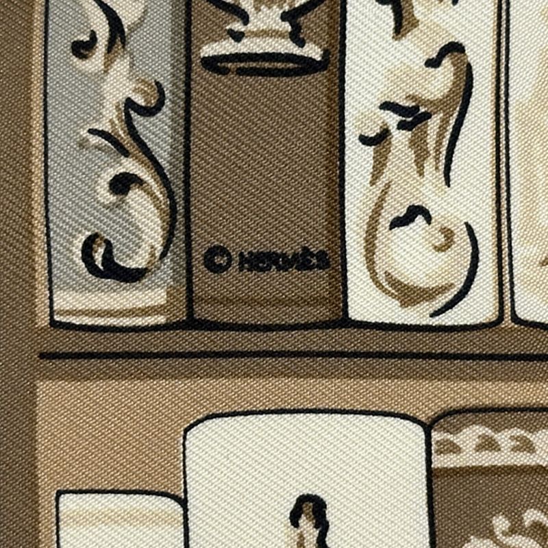 エルメス HERMES スカーフ プチカレ Bibliotheque 図書館 レディース
