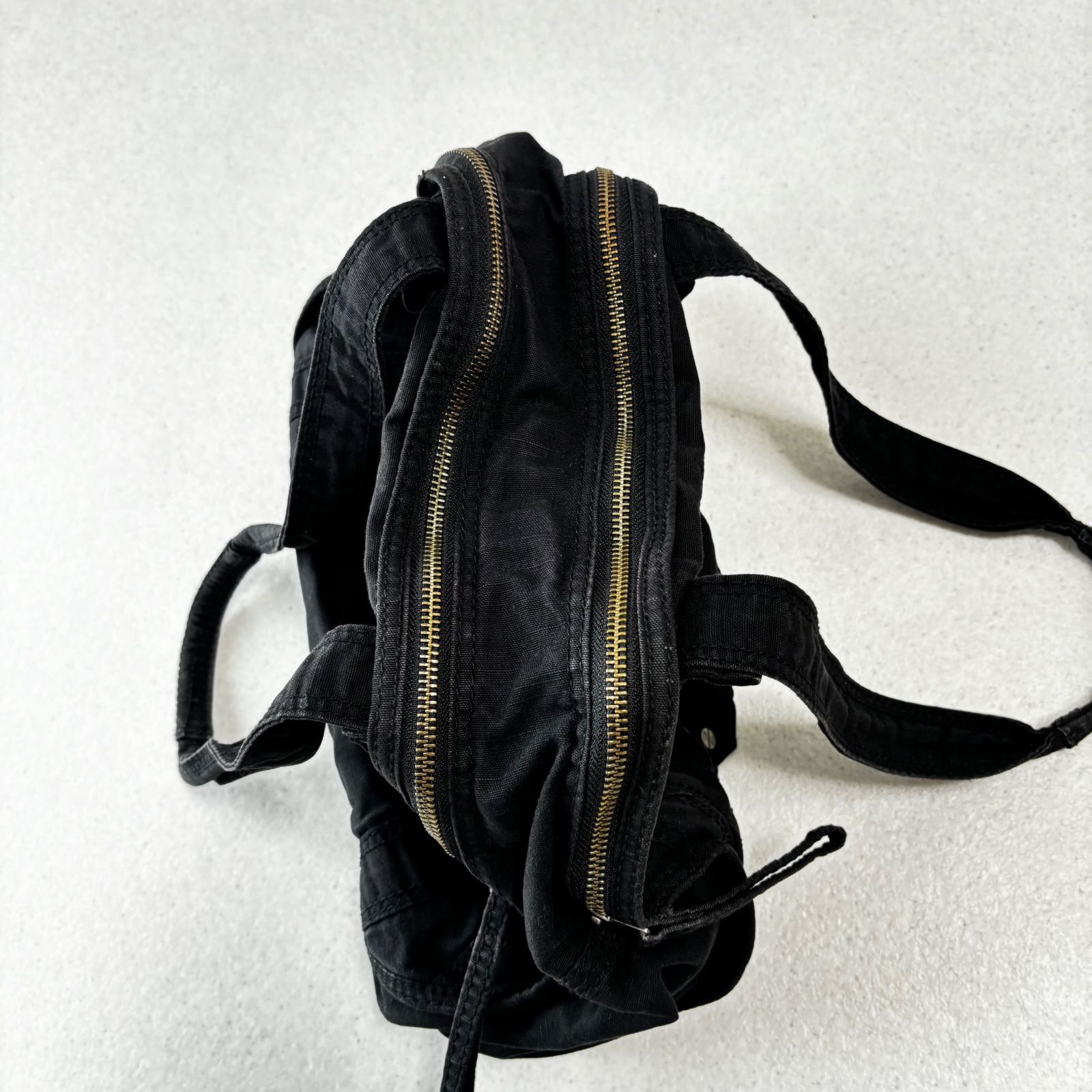 diesel archive metal logo hand bag 黒 y2k 00s ディーゼル