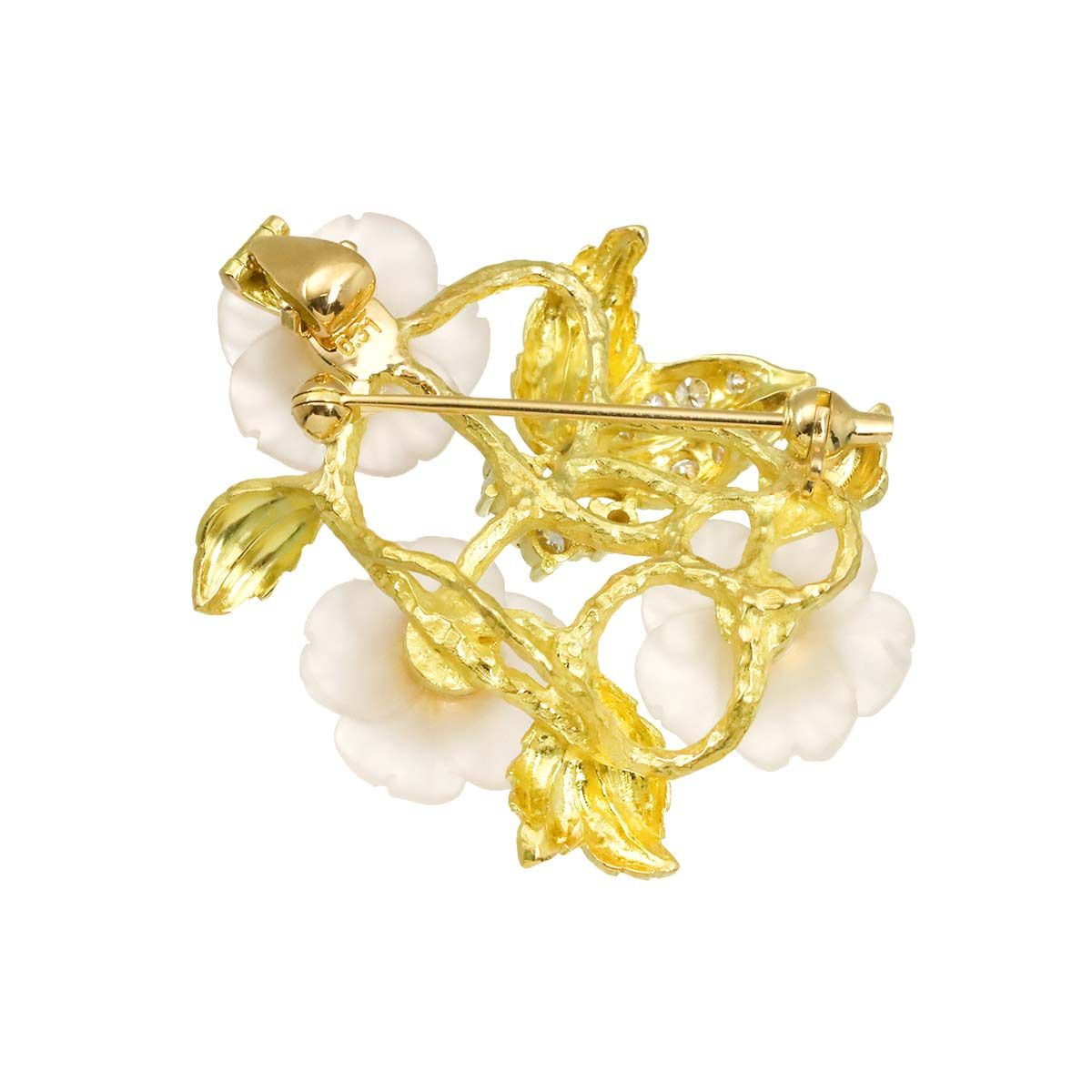タサキ TASAKI アコヤ真珠 ダイヤ 0.31ct クォーツ ブローチ 兼 タサキ TASAKI アコヤ真珠 ダイヤ 0.31ct クォーツ ブローチ 兼