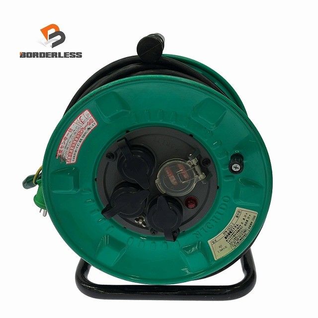 ☆比較的綺麗☆NICHIDO 日動工業 100V 30m 屋外型電工ドラム RPW-EK33-2 漏電ブレーカー付 コードリール 延長コード127239