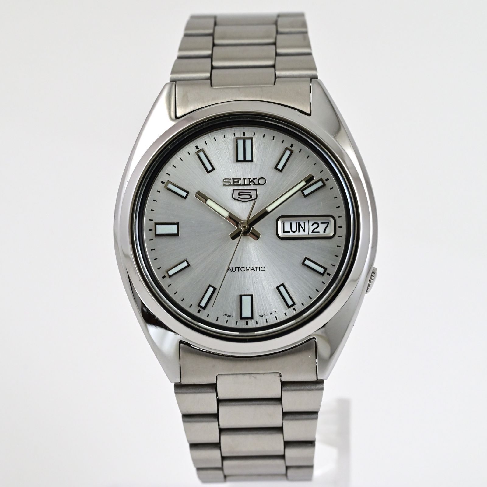 美品 セイコー SEIKO 5 21 Jewels Automatic Day/Date SNXS73K Ref 