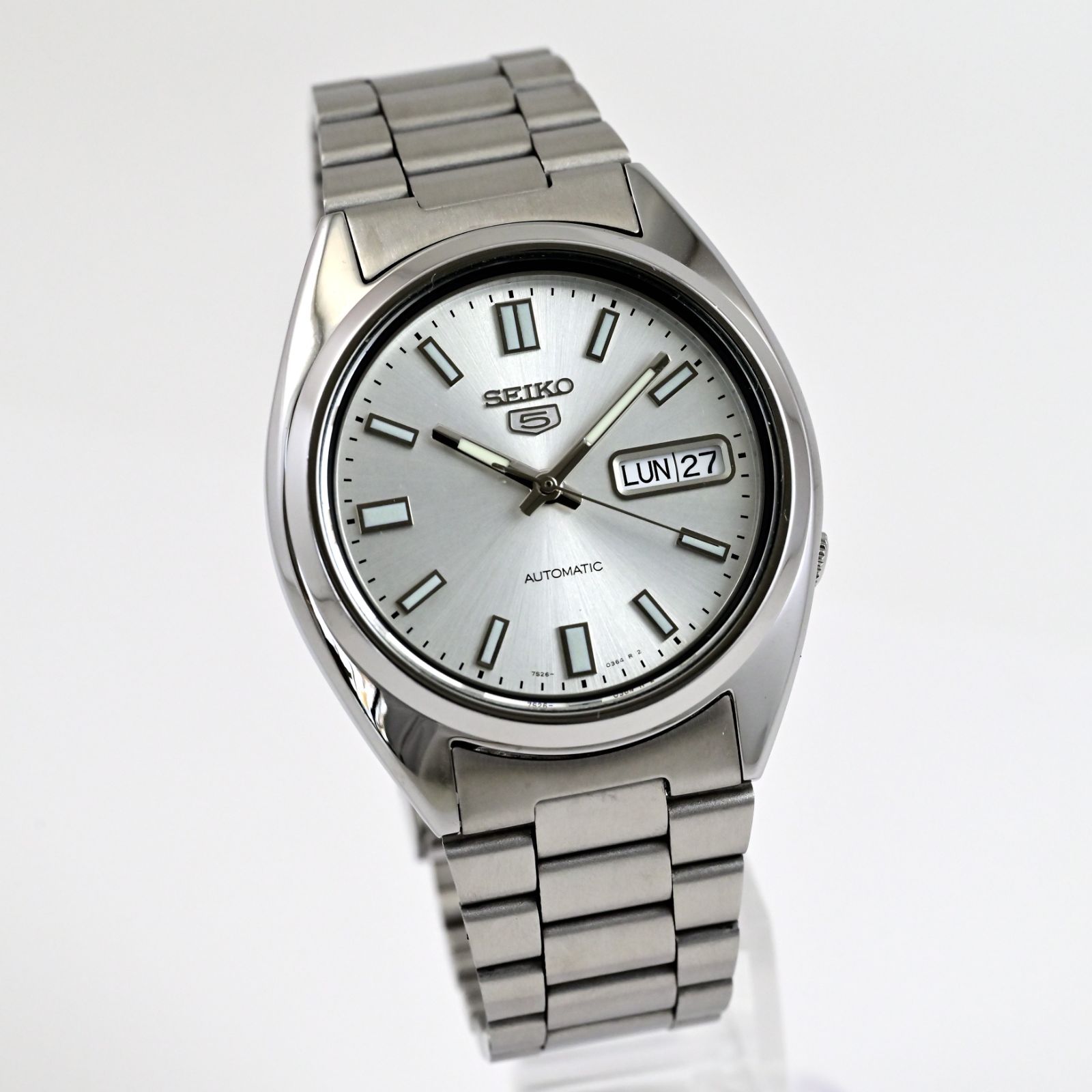 美品 セイコー SEIKO 5 21 Jewels Automatic Day/Date SNXS73K Ref 