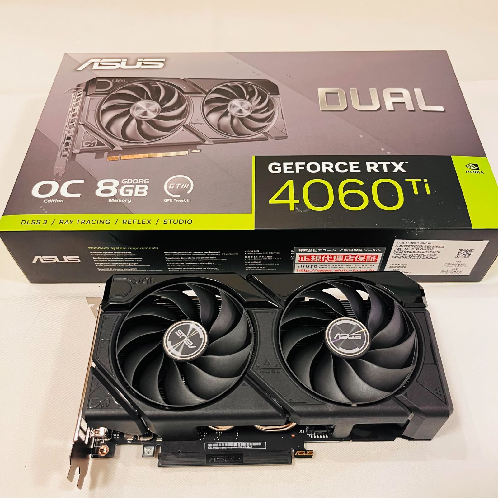 ASUS Dual GeForce RTX 4060 Ti EVO OC Edition 8GB GDDR6 DUAL