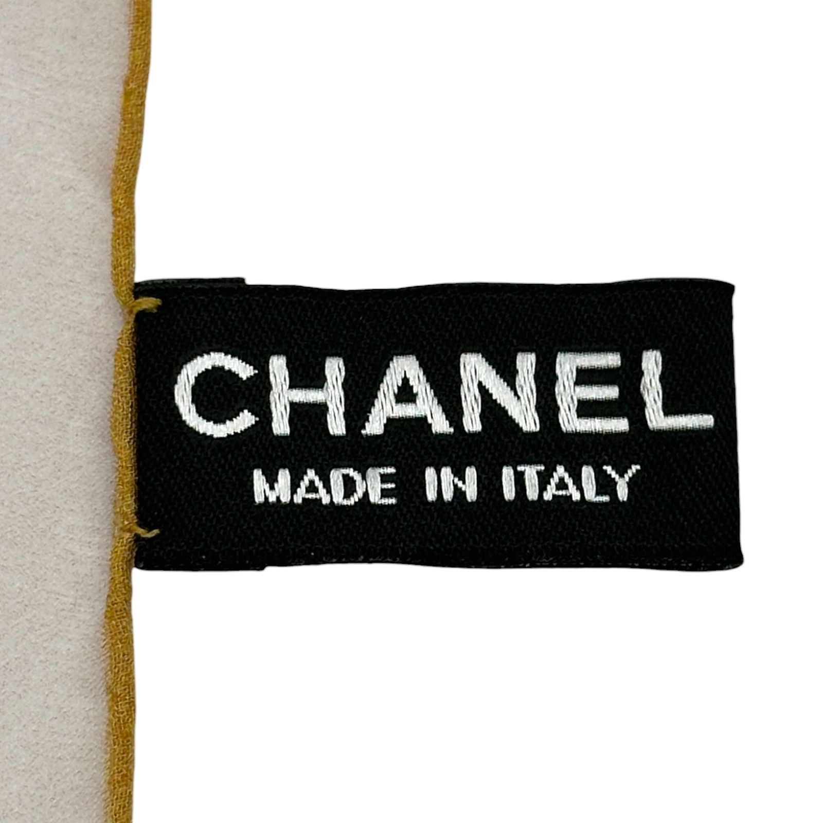 シャネル CHANEL シルクシフォンスカーフ ピンク/グレー シルク