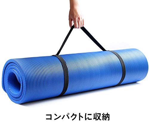特大トレーニング用マット 80cm×185cm 極厚 15mm / 10mm 幅広 ヨガ