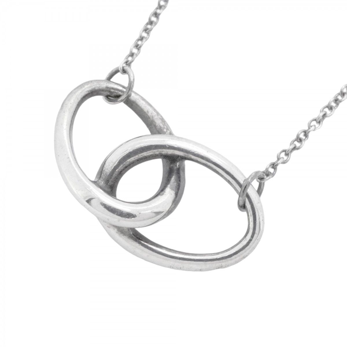 オールドTiffany & Co. シルバー925 ダブルループネックレス ティファニー ダブルループ ネックレス 925 2.6g シルバー A1770202