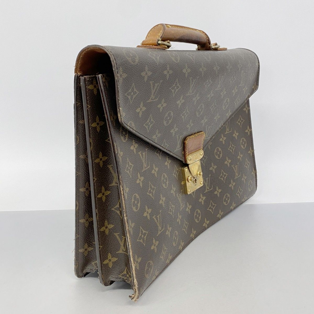 ルイヴィトン LOUIS VUITTON ビジネスバッグ モノグラム セルヴィエット コンセイエ ハンドバッグ M53331 ブラウン LOUIS VUITTON（ルイ・ヴィトン） ルイ ヴィトン モノグラム ビジネス