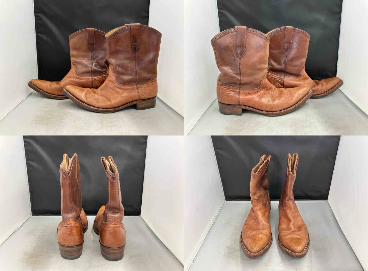 美品✨フットザコーチャー 装飾付 羽 ウエスタンブーツ ブラウン 7 25cm foot the coacher ／ フットザコーチャー ／ ウェスタンブーツ