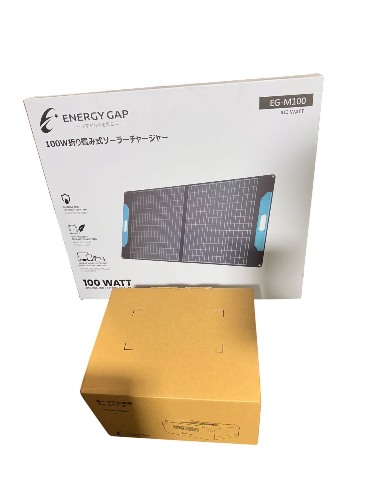 ENERGY GAP EG-M100＋EGS900-S500 ポータブル電源899Wh＋100Wソーラー