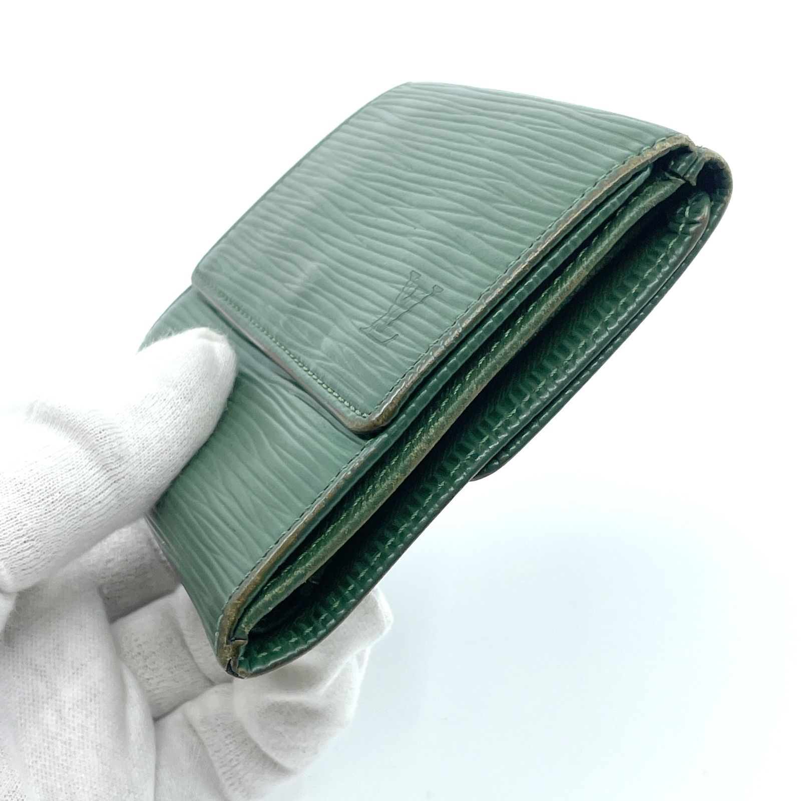 LOUIS VUITTON ルイヴィトン Wホック 三つ折り財布 エピ ポルト モネ 