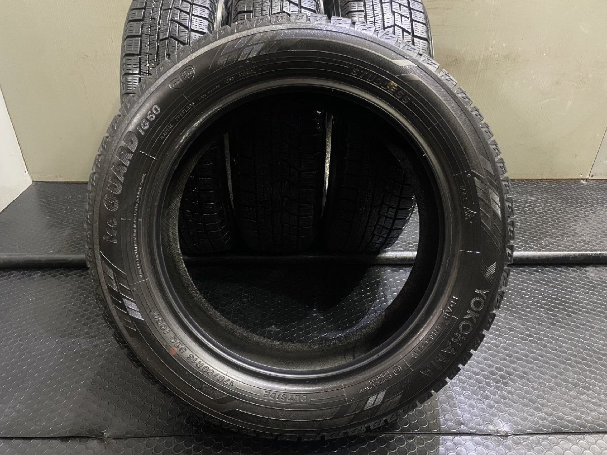 YOKOHAMA ice GUARD iG60 175/60R16 16インチ スタッドレス 4本 21年製 バリ溝 イグニス クロスビー ラクティス トレジア等　(KTH536) YOKOHAMA ice GUARD iG60 175/60R16 16インチ スタッドレス 4本 21年製