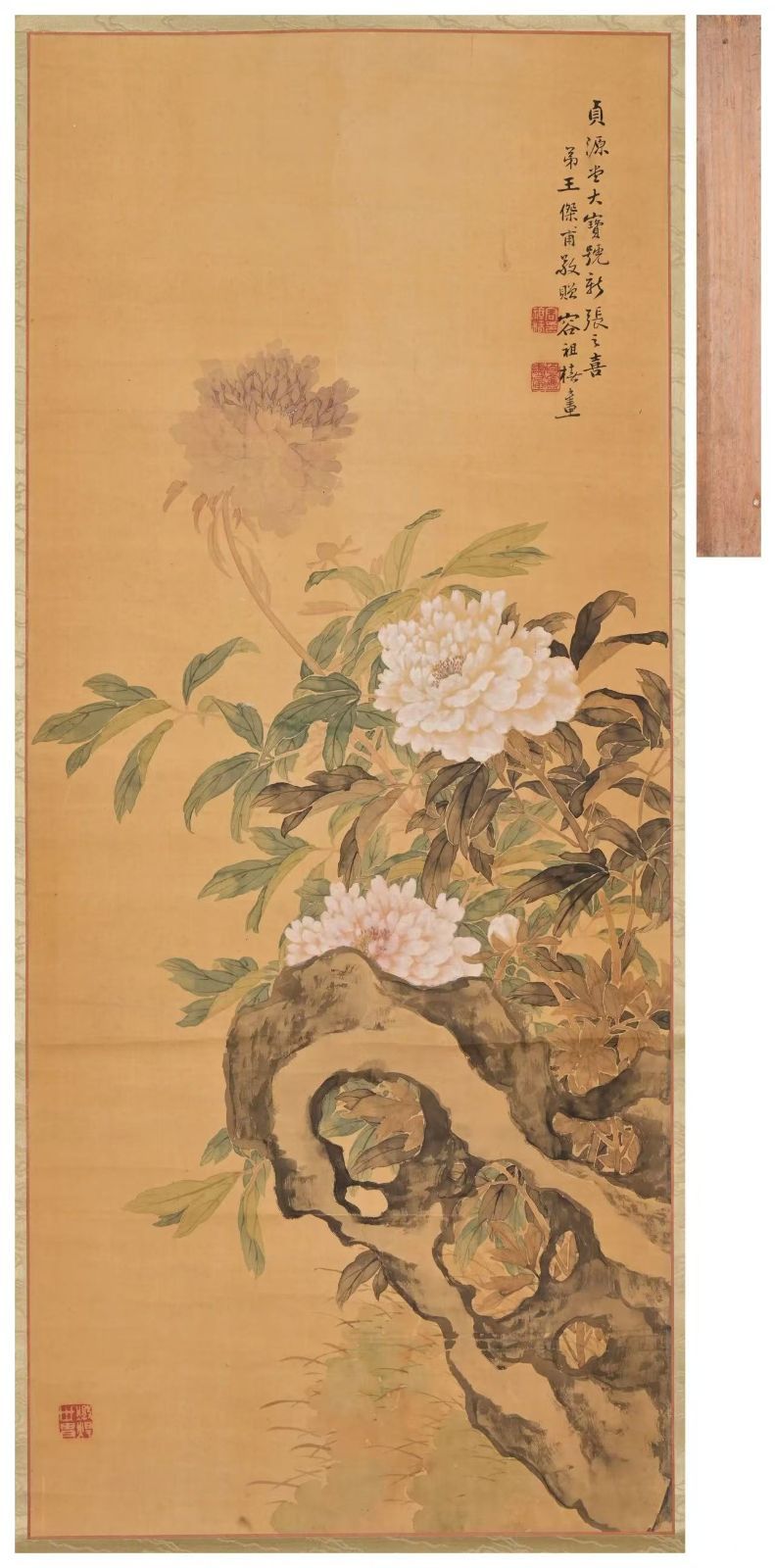 中国書画 仲生在銘 絹本肉筆 花鳥図 古画 書道/ 肉筆 時代物 /肉筆唐物
