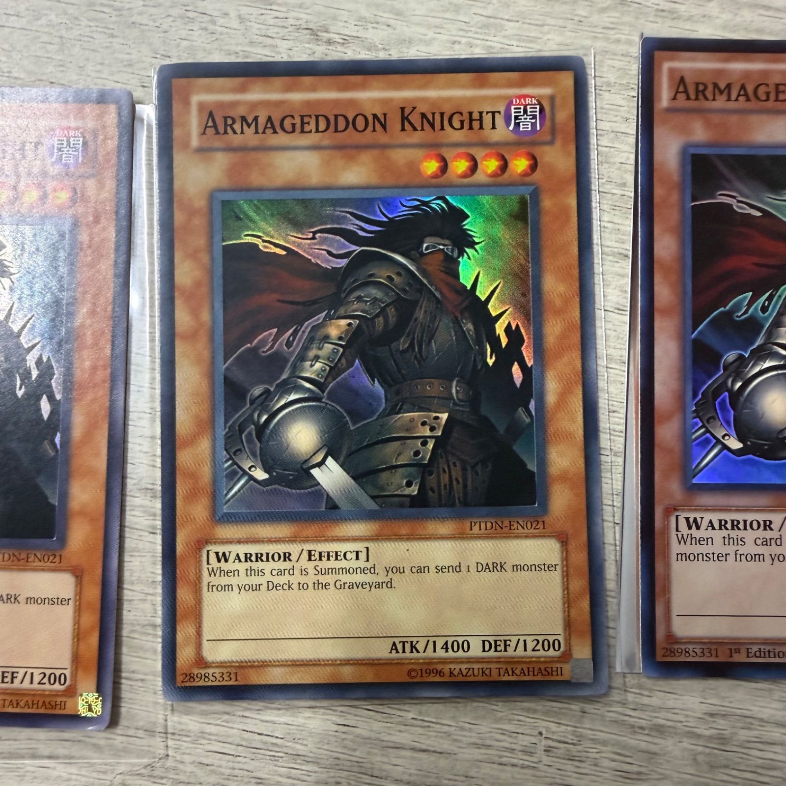 遊戯王 英語版　終末の騎士　スーパー　３枚セット 終末の騎士 1st 英語版 スーパー 3枚 - メルカリ