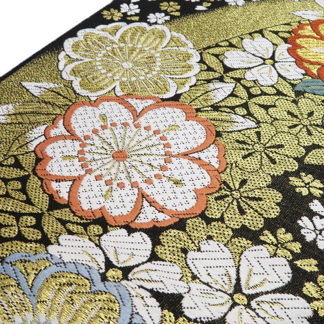 ☆きもの北條☆ 竹 竹模様 銀通し 中古 正絹 袋帯 T701-1 【公式通販】