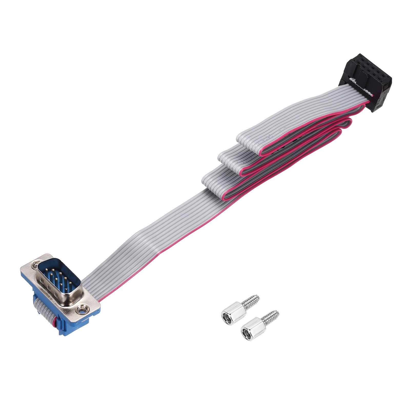 uxcell 1 Flat Cable 10 Pin IDC Ribbon Cable DB9 Male to FC10 Female 2.54mm Pitch 50cm Length Connector Wire Screw Connection Extension Wire Flat Cord for LCD TV 3D Printer PC LED Display DVD